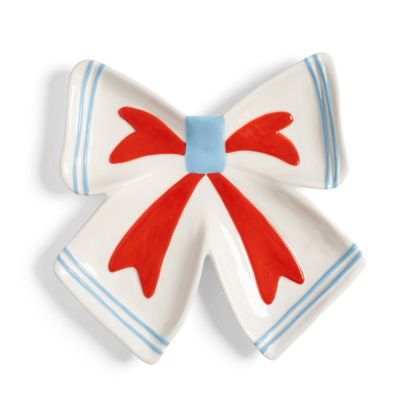 Ribbon Plate Off White, the best customized gift and gifts for her and for him from Inna Carton online shop Dubai, UAE!