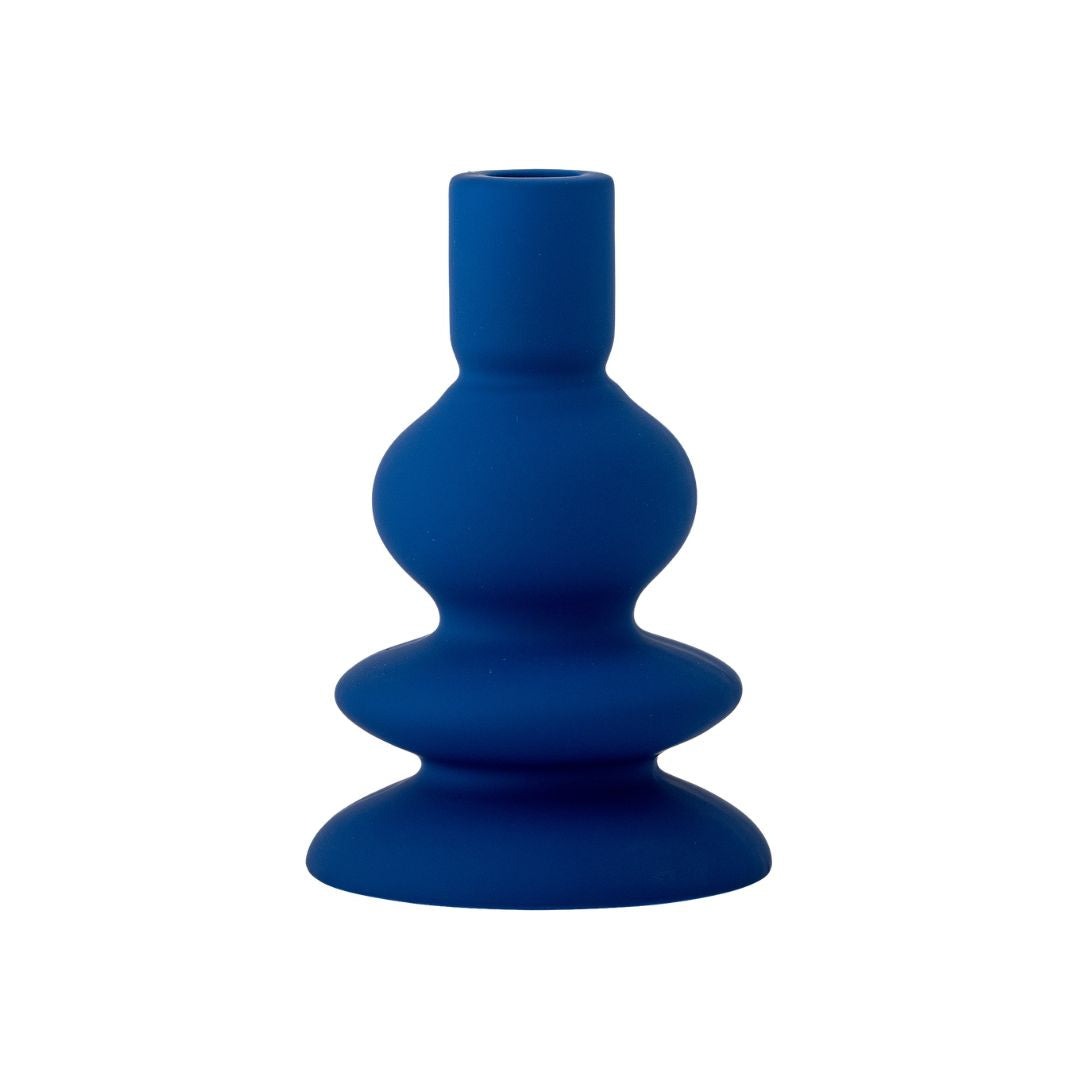 Thorne Stoneware Candle Holder | Short Blue, the best customized gift and gifts for her and for him from Inna Carton online shop Dubai, UAE!
