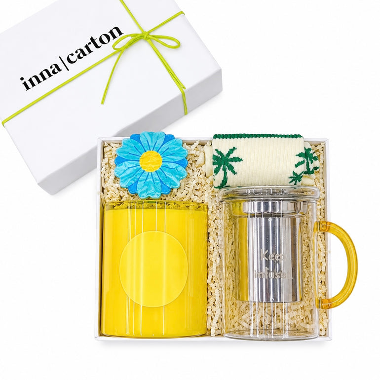 Disco Glass Candle Orange Keep Relaxed Glass Infuser Mug Grip Cotton Socks Daisy Acetate Hair Claw Clip, the best customized gift and gifts for her and for him from Inna Carton online shop Dubai, UAE!
