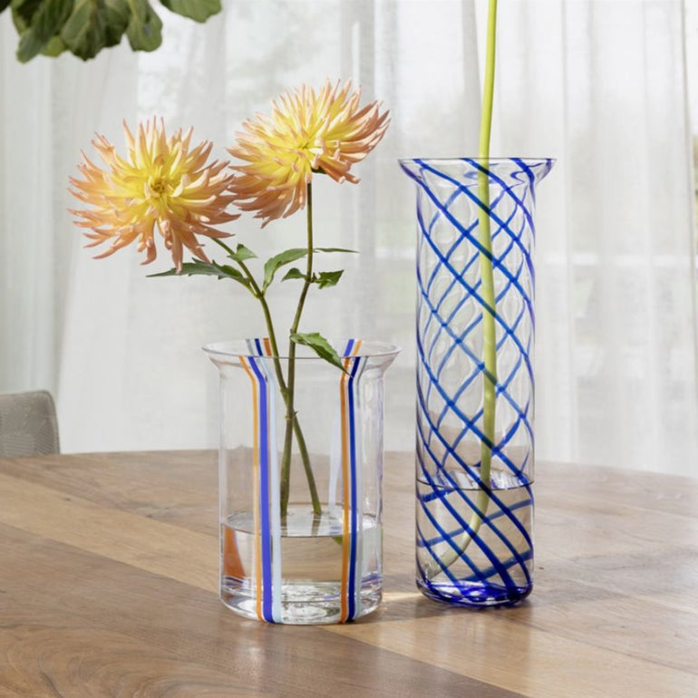 Vase Glass Yogu Spiral | Blue, the best customized gift and gifts for her and for him from Inna Carton online shop Dubai, UAE!
