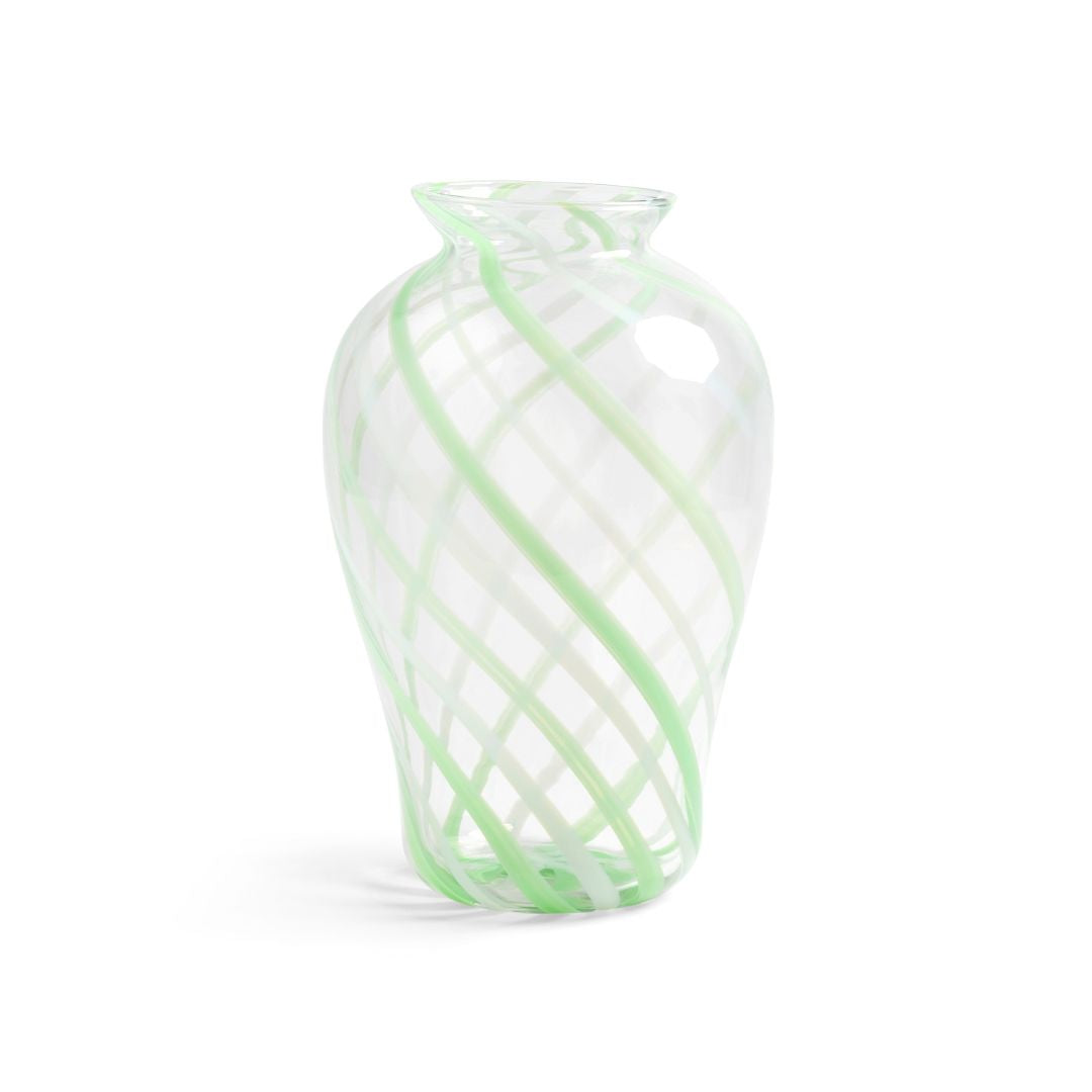 Vase Glass Yogu Spiral | Green, the best customized gift and gifts for her and for him from Inna Carton online shop Dubai, UAE!
