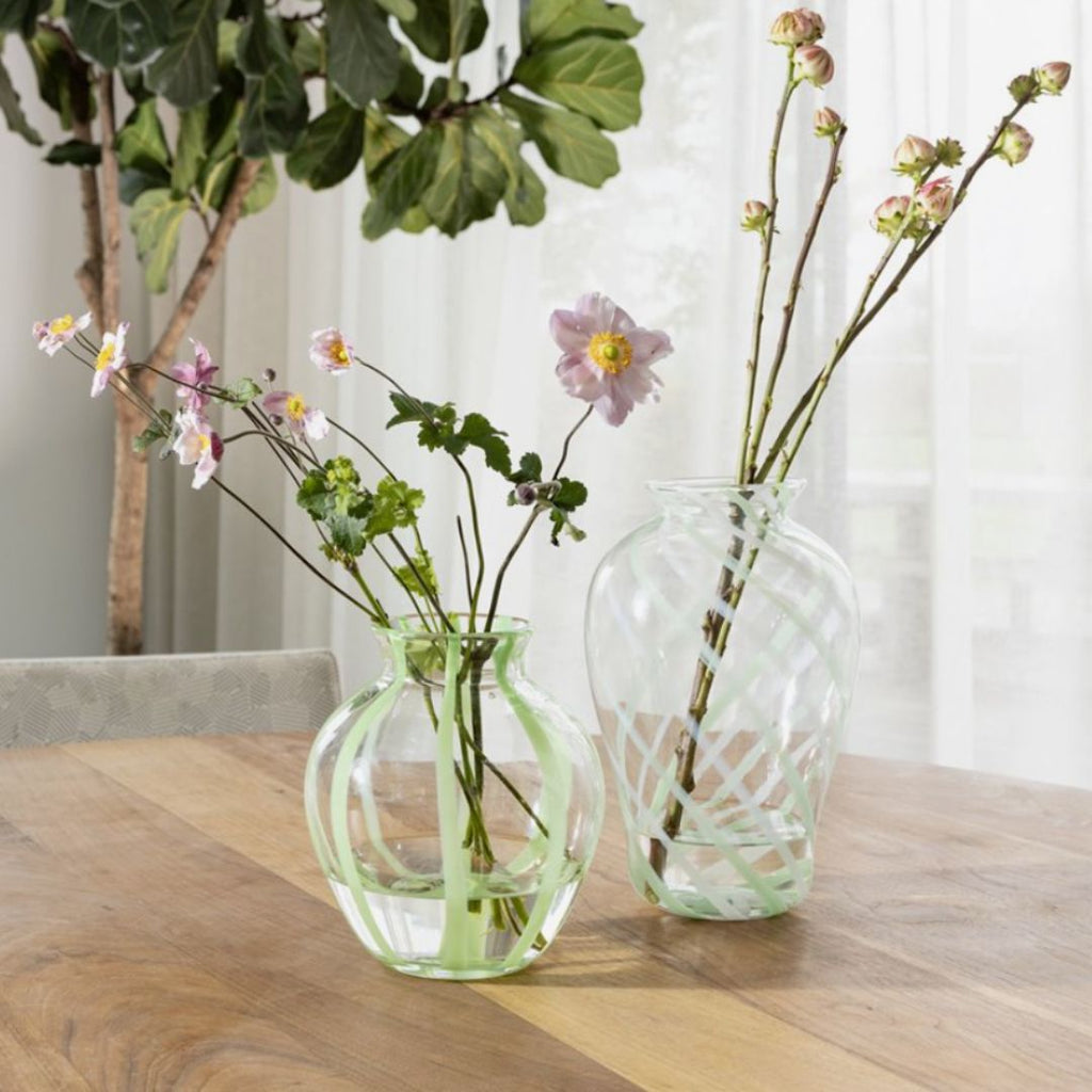 Vase Glass Yogu Spiral | Green, the best customized gift and gifts for her and for him from Inna Carton online shop Dubai, UAE!