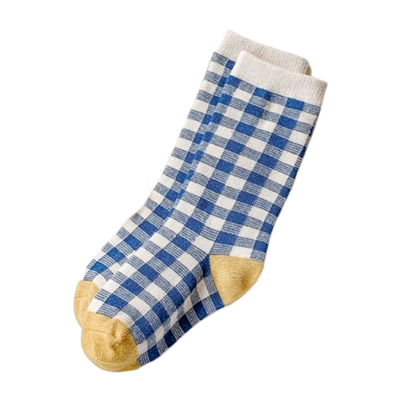 Baby Carreaux Socks | Blue, the best-customized gift box and gifts for her and for him from Inna Carton online shop Dubai, UAE
