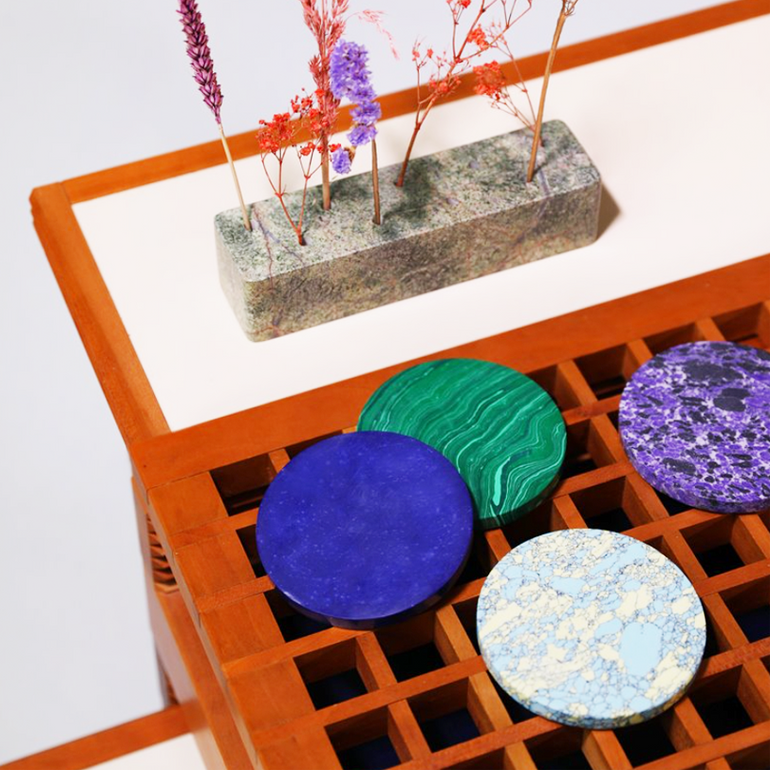 Bold Marble Coasters Set of 4, the best-customized gift box and gifts for her and for him from Inna Carton online shop Dubai, UAE
