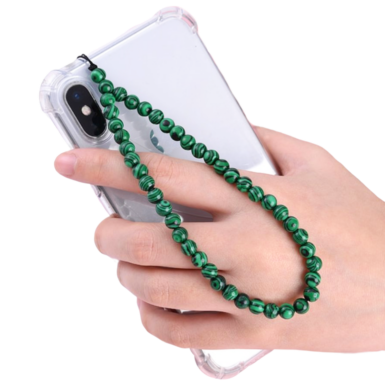 Healing Stone Phone Strap | Green Malachite, the best-customized gift box and gifts for her and for him from Inna Carton online shop Dubai, UAE