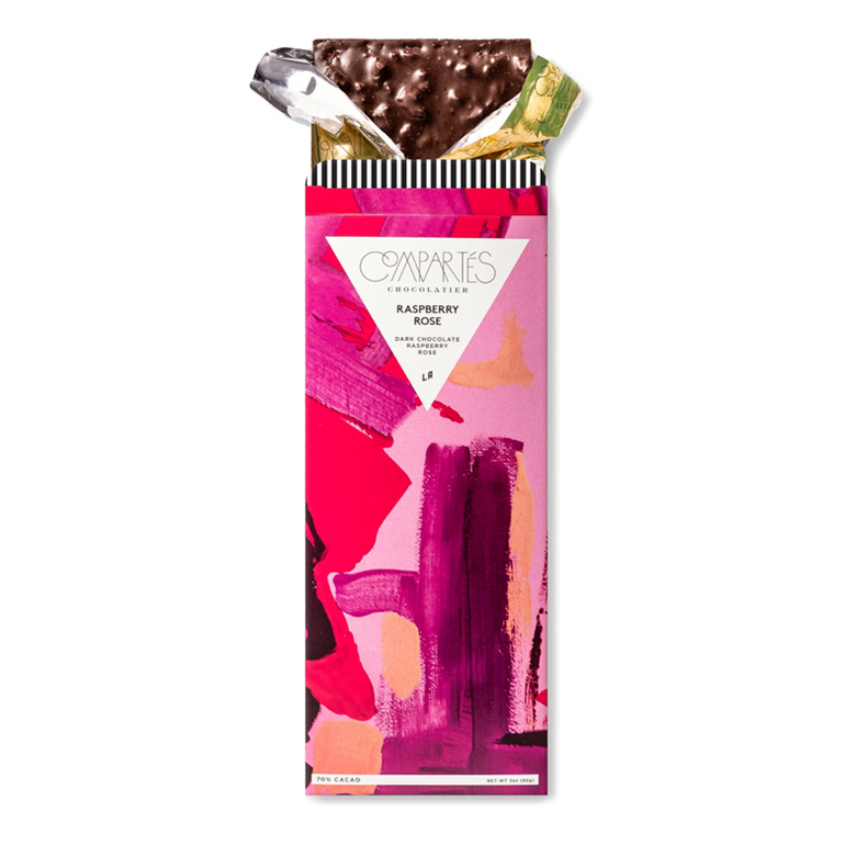 Raspberry Rose Dark Chocolate Bar, the best-customized gift box and gifts for her and for him from Inna Carton online shop Dubai, UAE