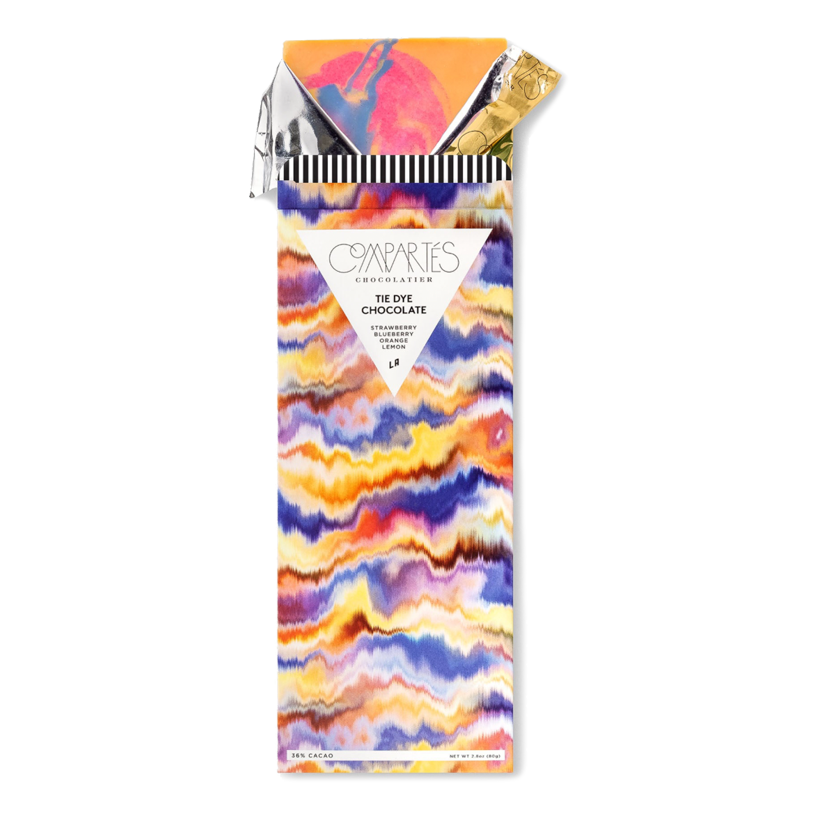 The Tie Dye White Chocolate Bar, the best-customized gift box and gifts for her and for him from Inna Carton online shop Dubai, UAE